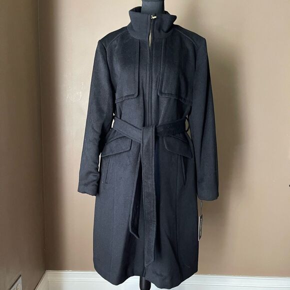 Karl Lagerfeld Long Wool Coat NWT Size XL